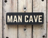 Man CAVE sign, carved wood sign, wooden sign, wood wall art, father, dad, den,bar, rustic, stained wood, cnc machine