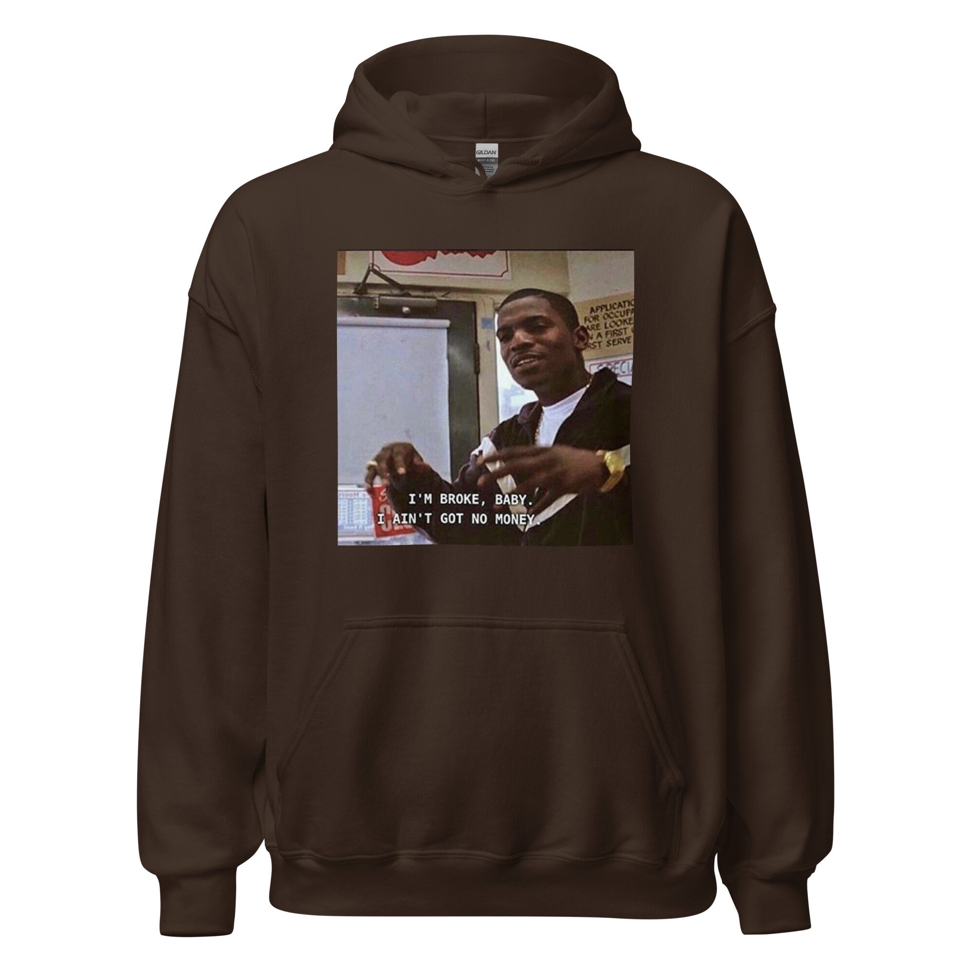Men s i m Broke Baby Drawstring Graphic Hoodie Etsy
