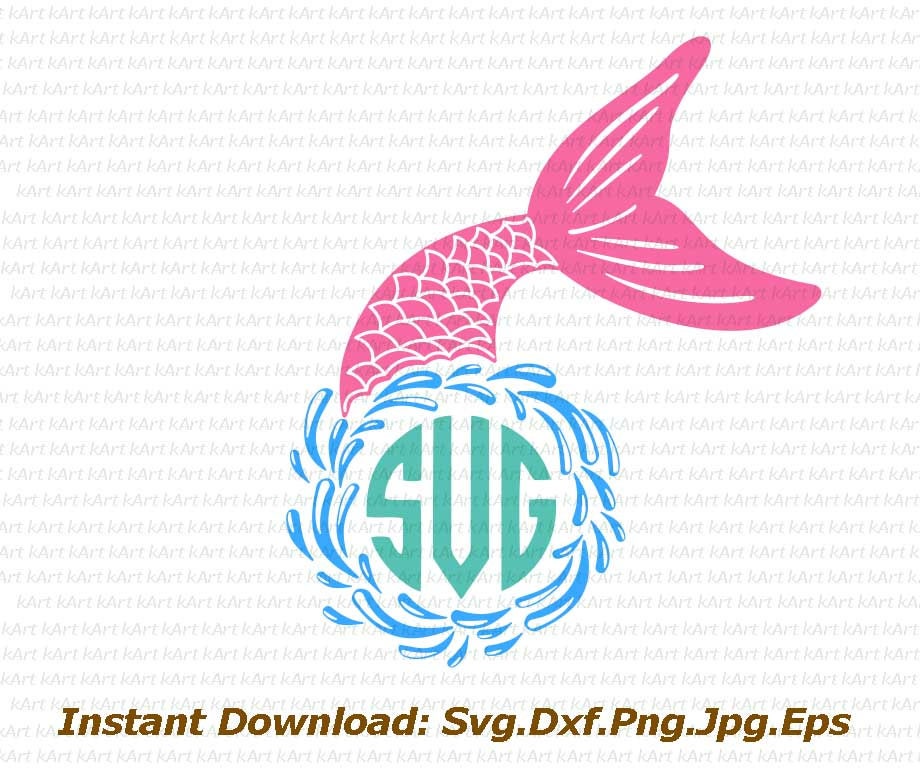 Download mermaid monogram svg beach monogram svg mermaid tail svg ...