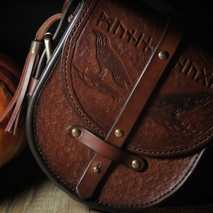 Ledertasche &quot;Odins Raben&quot;&quot;