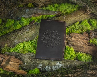 Plain Cahier Journal "Galdrastafir" (Moleskine Cahiers) with Vegvisir and Aegishjalmur