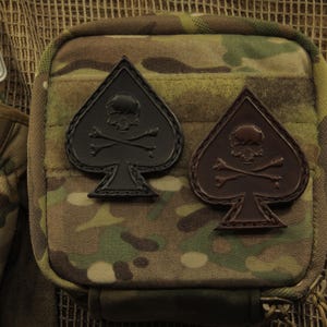 Aufnäher aus Leder "Ace of Spades. Totenkopf"