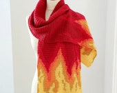 Crochet Inferno Scarf Pattern: Fire Element Intarsia (PDF Pattern)