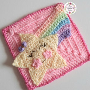 Unicorn Dreams Blanket Extra Crochet Patterns Bundle, digital PDF, instant download, crochet appliques, granny squares, crochet blanket image 5