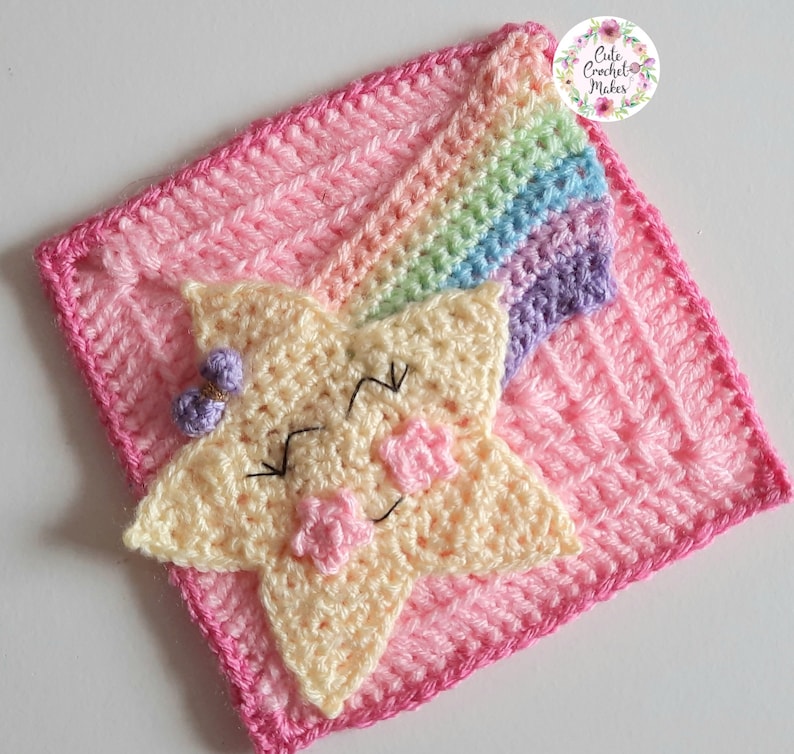 Unicorn Dreams Blanket Extra Crochet Patterns Bundle, digital PDF, instant download, crochet appliques, granny squares, crochet blanket image 5