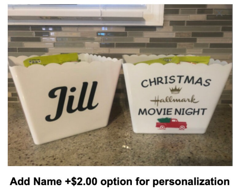 Hallmark Christmas Movie Popcorn Bucket Etsy