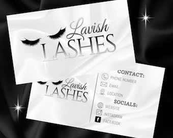 Visitenkarten luxus matt satin DIY Schönheitssalon Wimpern Artist Makeup Artist Nail Artist PMU Artist elegante hübsche Visitenkarten