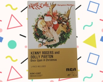 Kenny Rogers and Dolly Parton Once Upon A Christmas 1984 Vintage Cassette Tape 80s Christmas Cassette Tapes 1980s Vintage Christmas Music