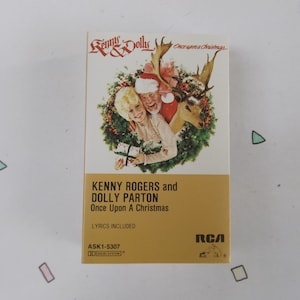 Kenny Rogers and Dolly Parton Once Upon A Christmas 1984 Vintage Cassette Tape 80s Christmas Cassette Tapes 1980s Vintage Christmas Music image 5