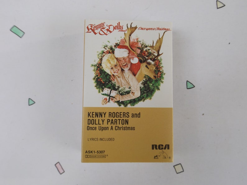 Kenny Rogers and Dolly Parton Once Upon A Christmas 1984 Vintage Cassette Tape 80s Christmas Cassette Tapes 1980s Vintage Christmas Music image 5