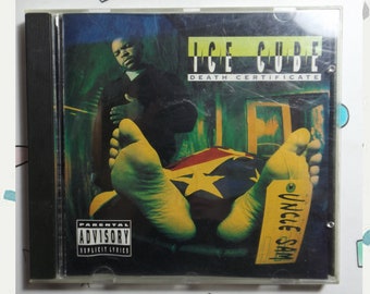 Ice Cube CD 1991 Death Certificate Album 90s Rap Hip Hop Ice Cube Album Vintage CD early 90's Rap 80s Hip Hop 2nd Album