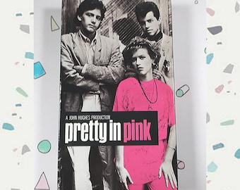 Pretty in Pink VHS Movie WOrking Good Condition Molly Ringwald 1986 John Hughes Movies 80s Mocies Cult Classic 1980s Movies VHS tape Classic