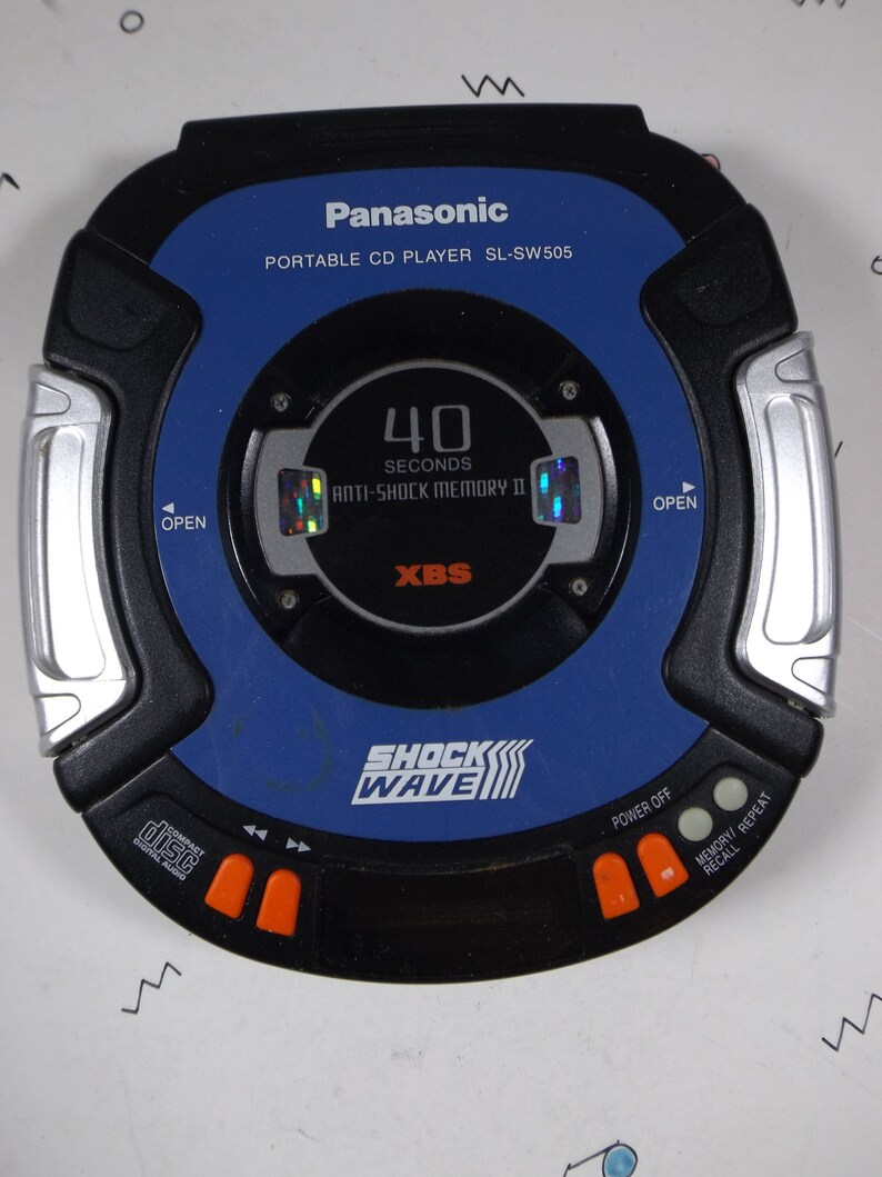 Panasonic Shock Wave CD Player XBS Reproductor de CD portátil Etsy