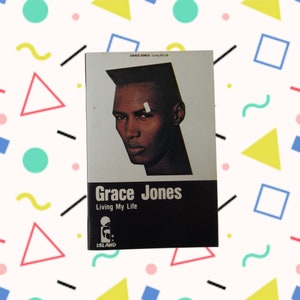 Grace Jones Living My Life Vintage 1982 Electric Reggae Cassette Tape 1980s UK Electric Music Cassette Grace Jones Cassette Tape Vintage 80s