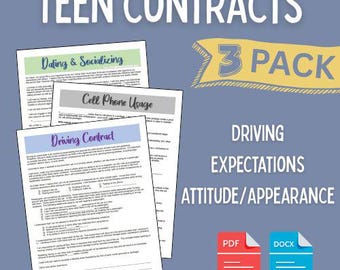 Teen Behavior Contracts: Attitude, Household Expectations, Driving