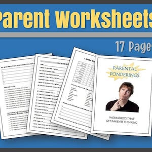 Parenting Worksheets for Parents - Etsy