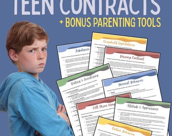 Plantillas de contrato de conducta para adolescentes: Acuerdos familiares (PDF y Word)