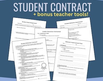 Student Behavior Contract: Classroom Management Tools (PDF)