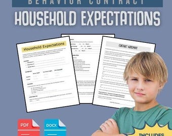 Teen Behavior Contract: Editable Household Expectations (PDF & Word)