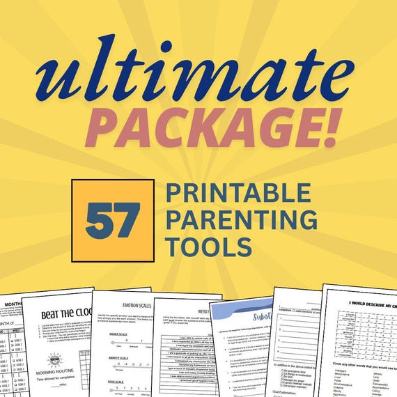 57 Printable Parenting Tools | Behavior Contracts | Worksheets and Charts | For Children and Teens