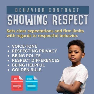 Behavior Contract for Child or Teen - Respect