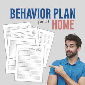 Plan de conducta para niños o adolescentes / Herramienta de crianza para mejorar la conducta / Hojas de trabajo para adolescentes