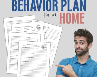 Behavior Plan for Child or Teen | Printable Worksheets for Teens | Household Expectations Agreement | Rules at Home