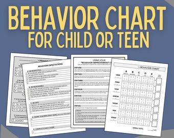 Child & Teen Behavior Chart: Customizable Parenting Tool | Discipline Program