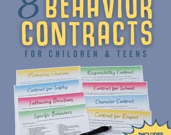 Child Behavior Contracts: Respect, Responsibility, Emotions (PDF & Word)