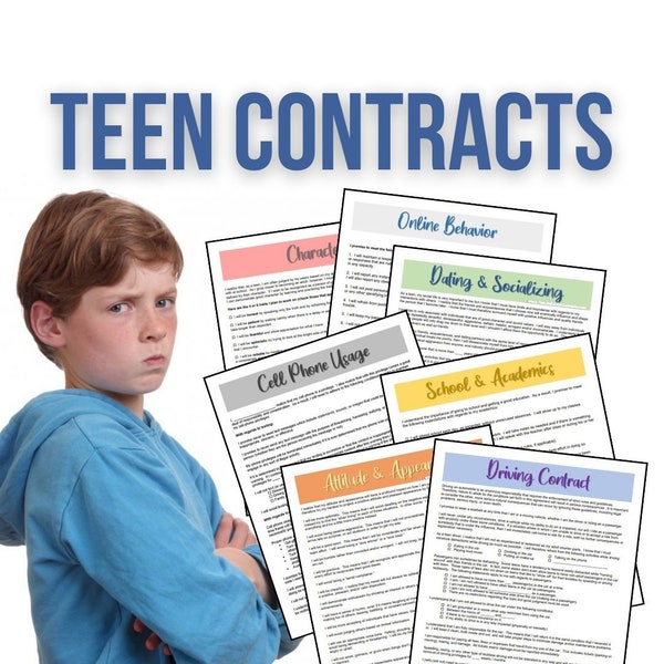 Teen Behavior Contracts - Contract for Teens