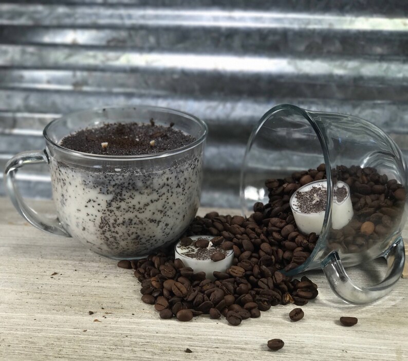 Vela de la taza de café velas caseras de soja café sueños