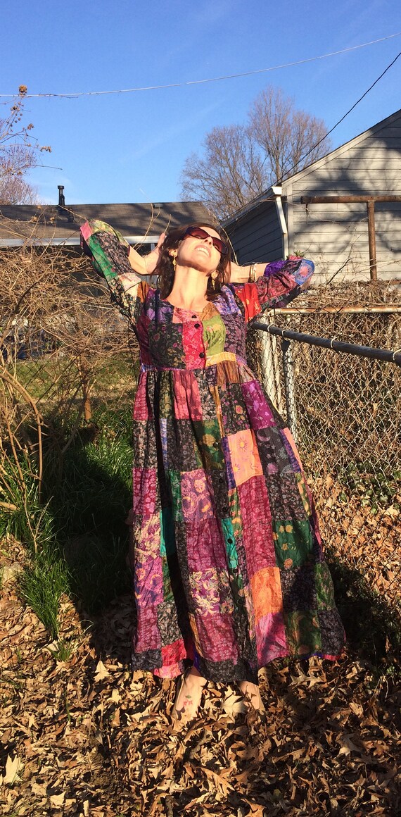 Silk, Boho Dress; Silk, Quilted Pattern, Flowing Women's Dress; Festival  Dress; One of a Kind, Silk Dress; 90's Vintage W/tags Silk Dress - Etsy  Canada