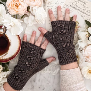 Knitting Pattern: Campestral Mitts / Fingerless Mitts Knitting Pattern/ Textured Fingerless mitts Pattern / Digital Knitting Pattern