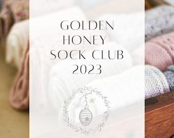 Knitting Patterns: The Golden Honey Sock Club 2023