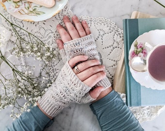 Knitting Pattern: Macaron Mitts / Fingerless Gloves Knitting Pattern/ Fingerless Mitts Pattern / Digital Pattern