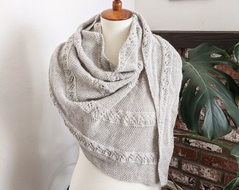 Knitting Pattern: Plenitude Shawl / Shawl Knitting Pattern/ Textured Shawl Pattern / Digital Pattern