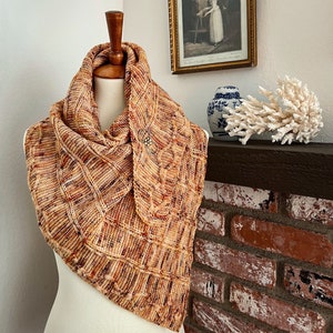Knitting Pattern: Auklet Shawl / Digital knitting pattern, asymmetrical triangle shawl, knit lace scarf image 1