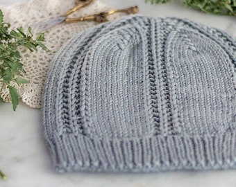 Knitting Pattern: Grant Park Hat / Simple knit toque, easy beanie to knit, knit hat pattern, pdf digital download