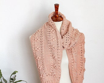 Knitting Pattern: Miramar Scarf / Scarf Knitting Pattern/ Textured Scarf Pattern / Digital Knitting Pattern