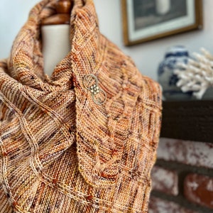 Knitting Pattern: Auklet Shawl / Digital knitting pattern, asymmetrical triangle shawl, knit lace scarf image 7
