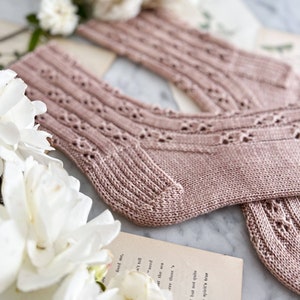 Knitting Pattern: Baluster Socks / Lacy knit socks, lace knitting pattern for sock, PDF download for knitting image 2