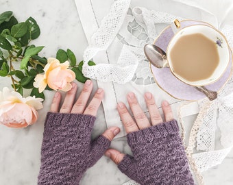 Knitting Pattern: Matilija Mitts / Fingerless Mitt Pattern / Fingerless Gloves / Digital Pattern