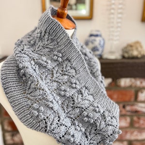 Knitting Pattern: Quercus Agrifolia Cowl / Cowl Knitting Pattern/ Textured Cowl Pattern / Digital Knitting Pattern image 4