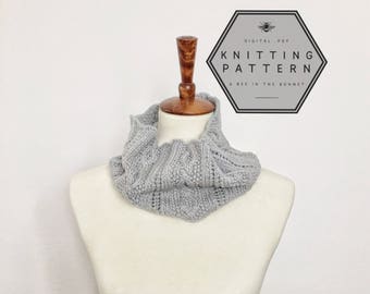 PDF Knitting Pattern: Kelp Forest Cowl / knit cowl pattern, easy knit cables, easy knit pattern
