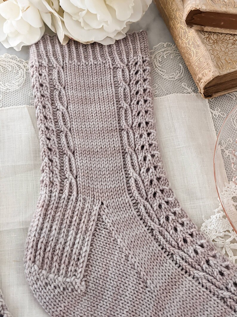 Knitting Pattern: Lucida Socks / Textured Socks Knitting Pattern, Lacy Knit Socks, Instant download image 6