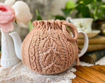 Knitting Pattern: Emily's Garden Tea Cozy / Tea cozy knitting pattern, Instant download