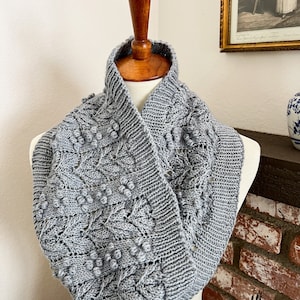 Knitting Pattern: Quercus Agrifolia Cowl / Cowl Knitting Pattern/ Textured Cowl Pattern / Digital Knitting Pattern