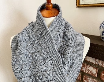 Knitting Pattern: Quercus Agrifolia Cowl / Cowl Knitting Pattern/ Textured Cowl Pattern / Digital Knitting Pattern