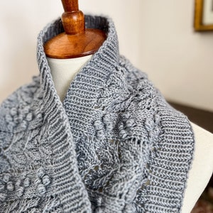 Knitting Pattern: Quercus Agrifolia Cowl / Cowl Knitting Pattern/ Textured Cowl Pattern / Digital Knitting Pattern image 5