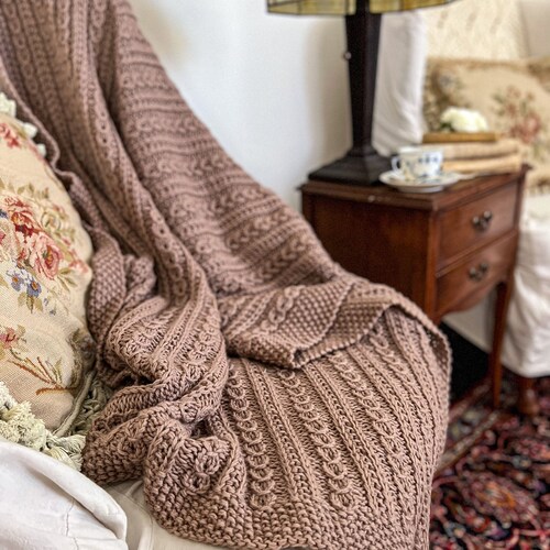 Knitting Pattern Catalina Eddy Blanket / Knit Blanket Pattern Etsy